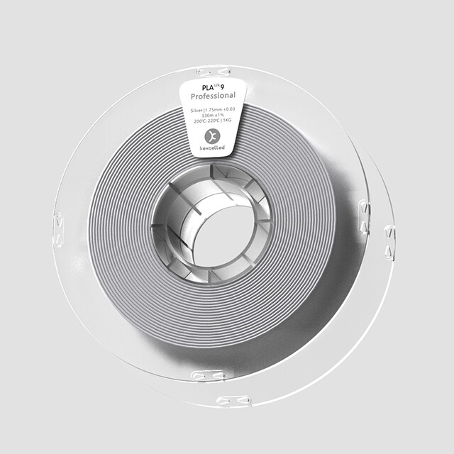 silver PLA Silk9 Silver Bobine pormenor