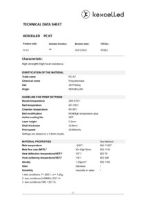 KEXCELLED PC K7 Technical Date Sheet EN pdf