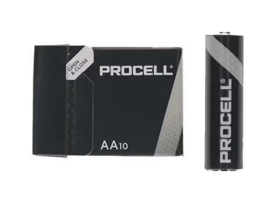 10pilhas AA10 LR6 ID1500IPX10 1.5V Pack de 10 Pilhas AA LR6 Duracell PROCELL ID1500IPX10/ 1.5V/14.40 Alcalinas
